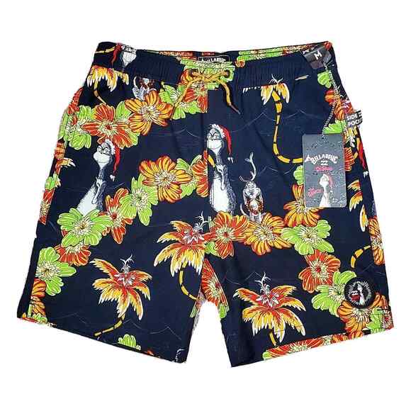 NWT Billabong Boys Dr.Seuss "Grinch Aloha" Board Shorts Swim Trunks Sz Medium/12